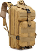 Men's 35L Hiking Backpack Oxford Cloth Outdoor Tactical Rucksack Large Capacity Camping Travel Daypack Duffel Bag (Brown)