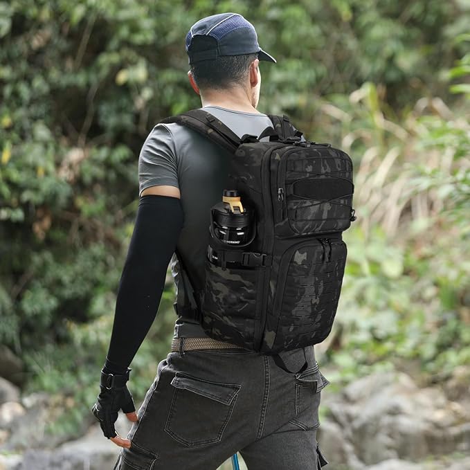 HUNTVP 25L &amp 35L Tactical Backpack Military MOLLE Bag Army Tactical Laptop Backpack 3 Day Pack Military Gear Camping Hiking Outdoor Rucksack Camo