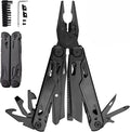 Multitool 17-in-1 Full-Size Lightweight EDC Multi-Purpose Pliers Nylon Bag Camping Knives &amp Tools Tactical Outdoor Gear Mens Gifts Ideas Gifts for Hunters Men who have Everything (Dark Bla