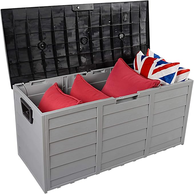 The 75 Gallon Plastic Storage Box is Suitable for Outdoor Storage in Courtyards Gardens and Yards that are Weather Resistant