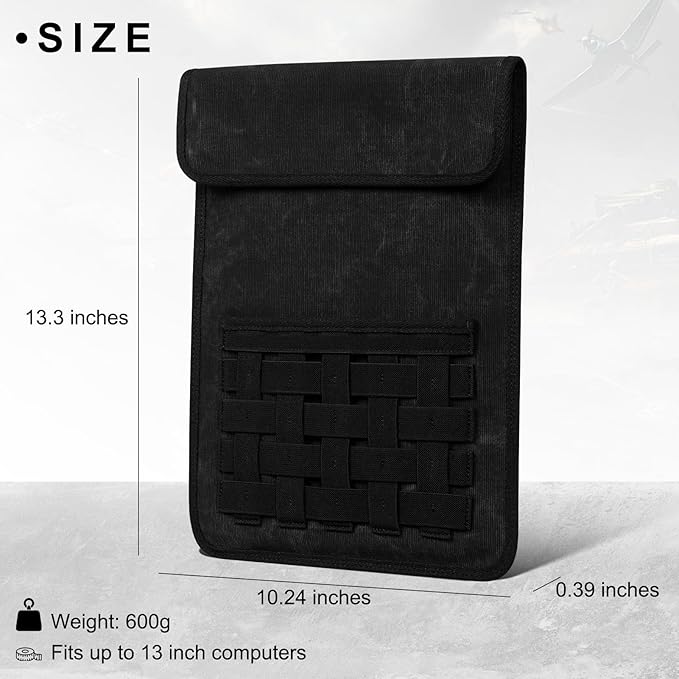 Gexmil Protective Tablet Sleeve for iPad Pro 13 Inch (M4) 2024 iPad Air 13 Inch M3/M2 iPad Pro 12.9 InchGalaxy Tab S9 Plus/S10+/S10 Plus/S9 FE+/S9 FE Plus 12.4 Black
