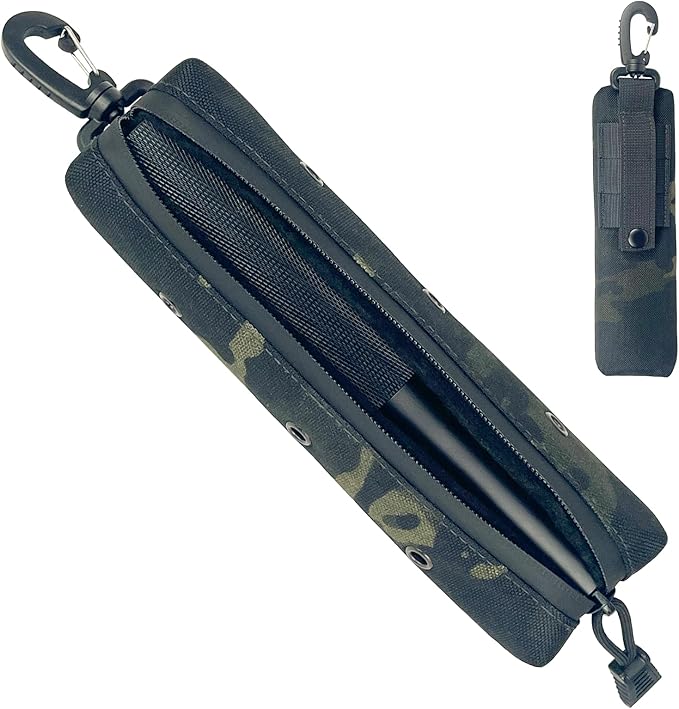 Suppressor Pouch Heat Resistant Silencer Stoarage &amp Transport Bag Tactical Suppresor Case with Molle Strap &amp Easy Clip Black Camo