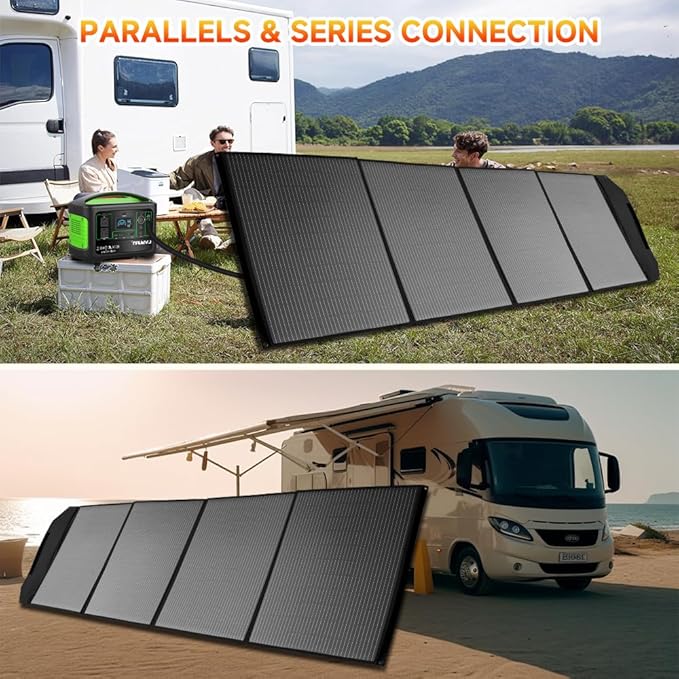 LVYUAN 200W Portable Solar Panel Foldable Solar Panel Solar Cells 22.5% High Efficiency for Outdoor Adventures Power Station Camping RV Solar Generator