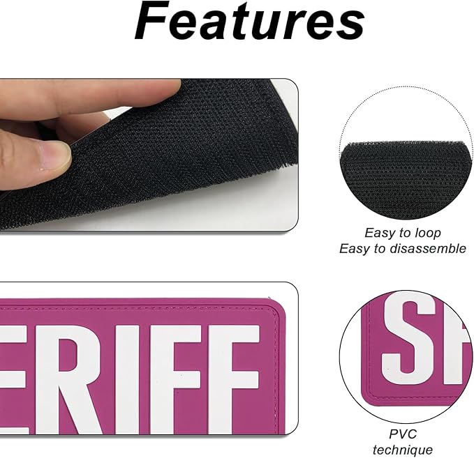 3Pcs PVC Patch with Hook Fastener Back for Hats Caps Vests Clothing Bags Backpacks (3 Pack 1Pcs 4 x 1.4 1Pcs 6 x 2 and 1Pcs 8.5 x 3)