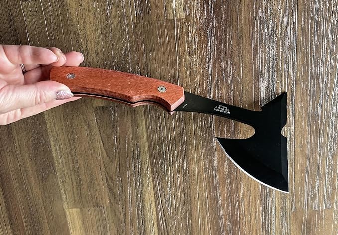 Generic Groomsmen Gifts-Set of 3 -Bulk Purchasing Discoount-Personalized Axes Custom Engraved Hatches for Wedding Party Favors Black Blade Brown handle MT-001