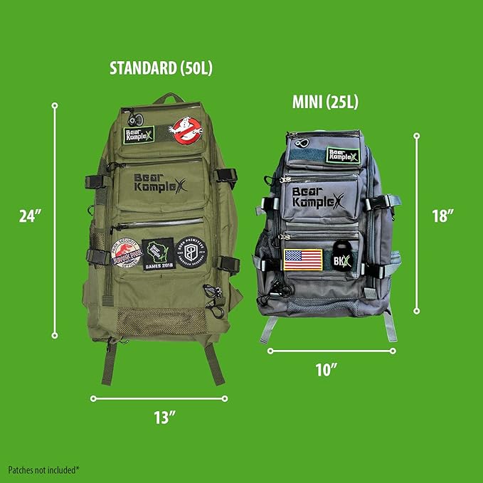 Bear KompleX Military Grade Tactical Backpack - Military Backpack Storage Organization Multiple Compartments Compression Straps MOLLE Webbing 1000 Denier Nylon Water Repellent Coating - 50L Pink