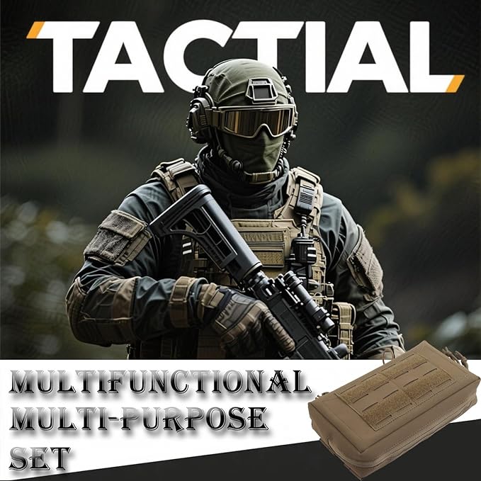 Tactical Drop Pouch Sub Abdominal Carrying Kit Bag Outdoor Multi-Functional Tactical Fanny Pack with Hook and Loop Panel for Vest
