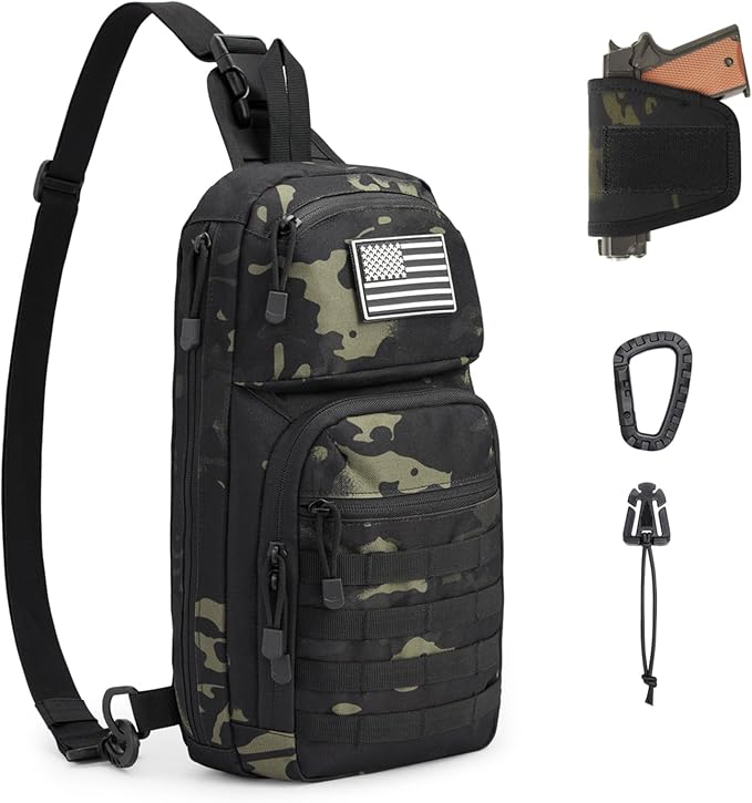 G4Free Outdoor Tactical Bag Backpack and 10L Tactical EDC Sling Bag Backpack
