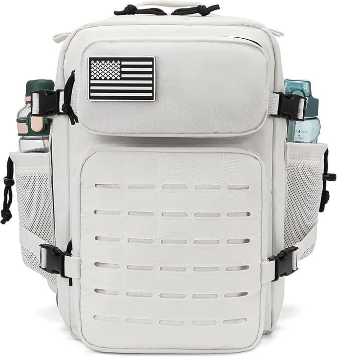 QT&ampQY 25L/45L Military Tactical Backpack For Men Molle Daypack 3 Day Bug Out Bag Hiking Rucksack With Bottle Holder