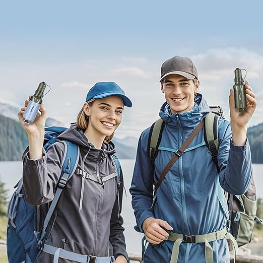 2 Pack Timain Portable Personal Water Filter StrawWater Purifier Survival for Emergency PreparednessOutdoor ActivitiesTravelCamping HikingFishingHunting.