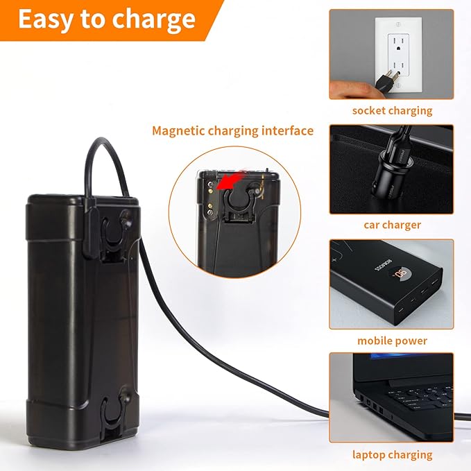 Portable Outdoor Shower with LED Lighting Battery-Driven Pump for Beaches Camping Gardens &amp Hiking