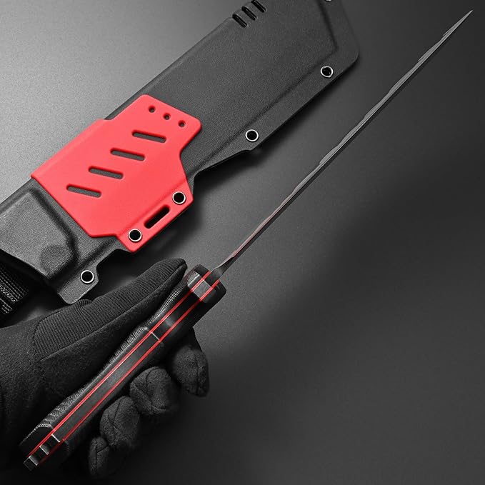 Gtkii GTK30 Fixed Blade Knife AUS-10 Steel Blade Full Tang Nylon Fiberglass Handle Dog Leg Shape Blade Knifes for Hunting Camping Bushcraft Collection