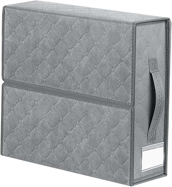 Luxshiny Foldable Bed Sheet Organizer Fabric Storage Box Collapsible Bin Closet Organizer