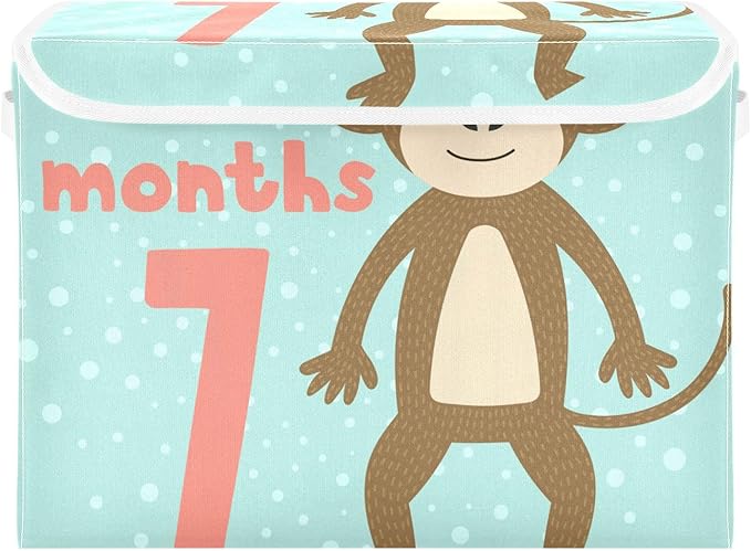 7_months Storage Bin with Lid Collapsible Clothes Organizer Organizers and Storage for Office Supplies Office Basket
