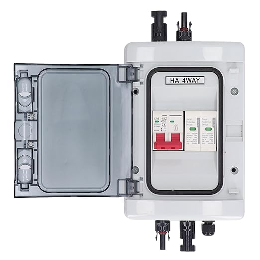 PV Combiner Box Solar Photovoltaic Combiner Box Outdoor Breaker Box with DC500V 32A for Solar Panels System