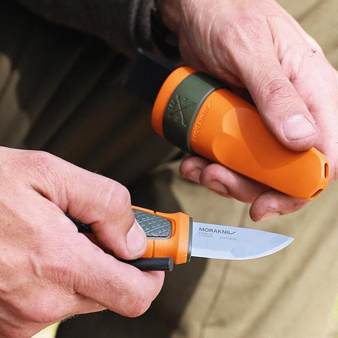 Morakniv Eldris Fixed-Blade Pocket-Sized Knife with Sandvik Stainless Steel Blade and Plastic Sheath 2.2-Inch.