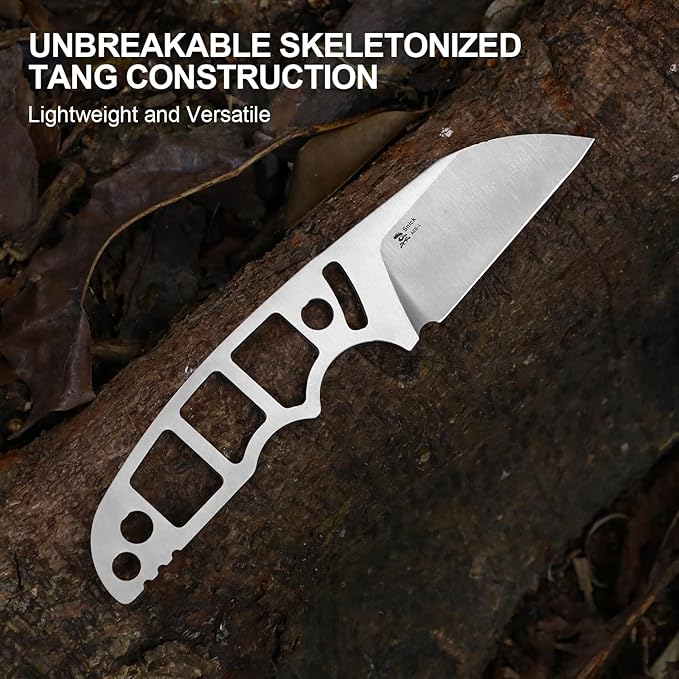 Kizer Snick Fixed Blade Knife with Sheath 2.68 AEB-L Steel Sheepfoot Camping Knife with Black G10 Handle EDC Knives for Hiking 1085A1