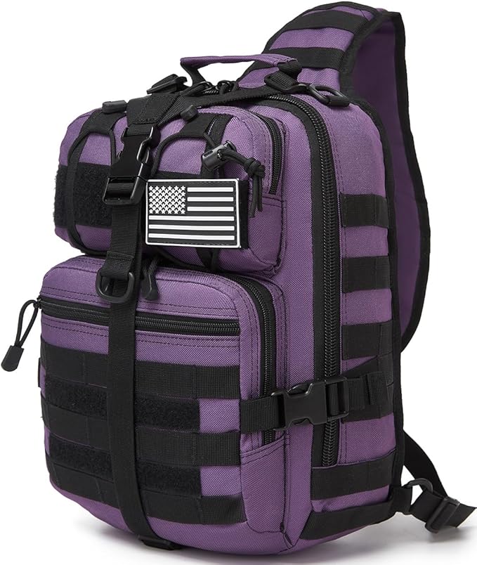 ATBP Tactical Sling Pack Big Crossbody Backpack Over Shoulder Bag Military for Men Hiking Outdoor Sport Gym