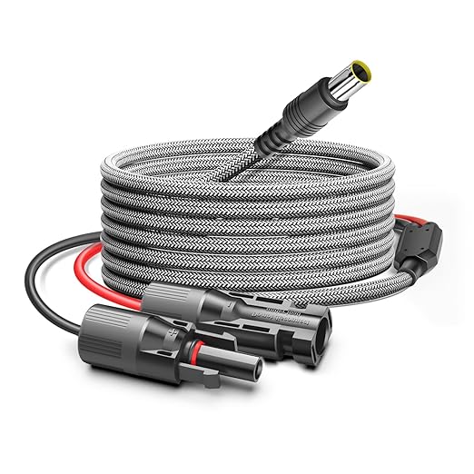 DC 8mm/DC7909 Solar Generator Adapter Extension Cable to Solar Panel Renogy Ecoflow for Jackery Explorer 500 1000 AIMTOM Rebel 440 BLUETTI EB3A AC180 EB70S Portable Power Station Backup 3.5M