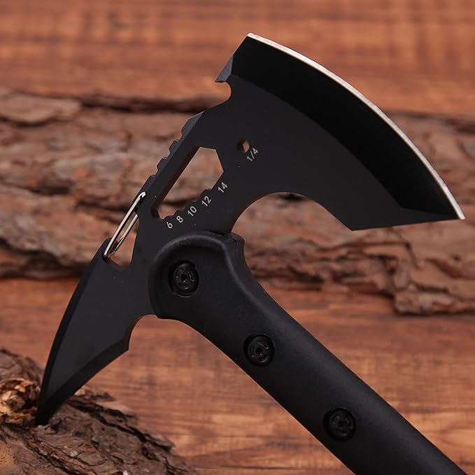 Camping Axe Chopping Hatchet with Awl Tactical Tomahawk with Hammer Stainless Steel Axe for Outdoor Camping Hiking Garden