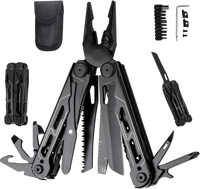 Multitool 28 in 1 Multi Tool Pliers with Pocket Knife Bottle Opener Saw EDC for Survival Camping Hunting and Hiking