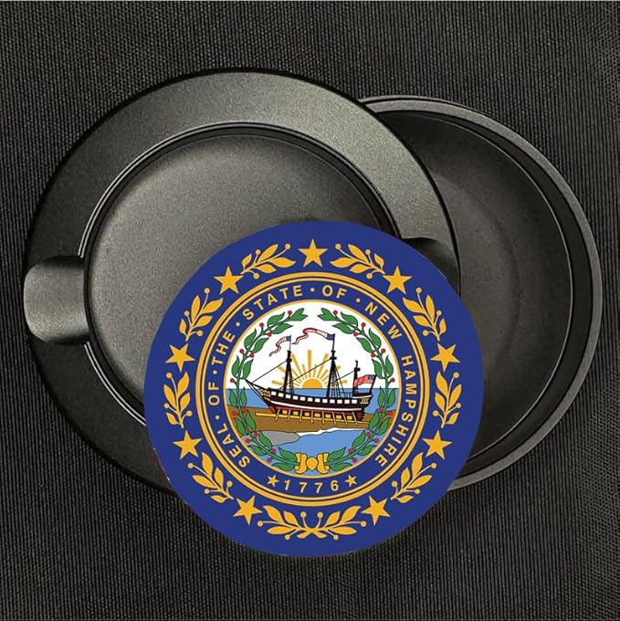 Brotherhood Metal Zyn Container - Metal Zyn Holder - Zyn Metal Can - Metal Container for Zyn Holder - Metal Zyn Can Golf Gifts for Him - Zyn Containers for Golf - New Hampshire State Flag