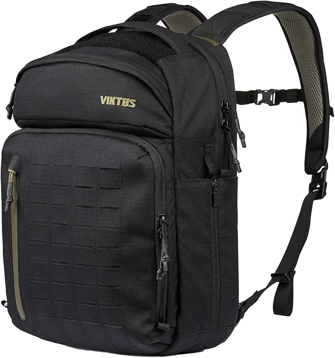 VIKTOS Perimeter 25 Liter Durable Tactical Waterproof Aluminum Reinforcement Sheet Outdoor EDC Backpack with 15 Laptop Compartment Nightfjall