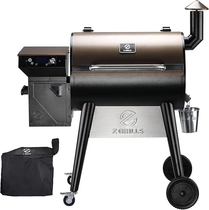 Z GRILLS 2025 Upgrade 8-in-1 Electric Wood Pellet Grill &amp Smoker with PID V3.0 Controller LCD 697 Sq InMeat Probes Easy Hopper Clean-out &amp Grill Cover
