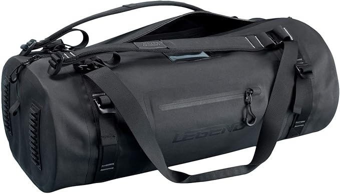 LEGEND Arctic 50 Dry Waterproof Black Duffel Bag - Large 3000 cu in /50 Litre Capacity - TPU Design for Kayaking Boating Weekenders Hiking or Gym - Foldable for Travel - 50 L