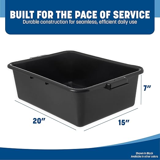 Carlisle FoodService Products N4401102 Comfort Curve™ Ergonomic Wash Basin Tote Box 7 Deep White (Pack of 12)
