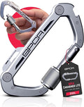 GPCA Carabiner Multitool - Carabiner Heavy Duty Key Clip for Keys Bottle Opener Screwdriver Box Cutter Ruler Keychain Clip Keychain Organizer EDC Gear for Camping &amp Hiking - Gifts for Men