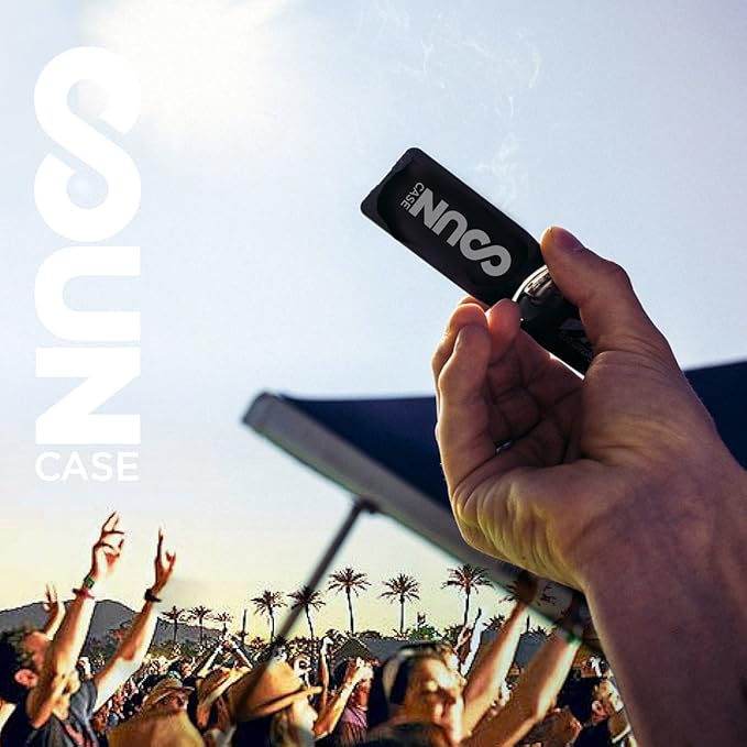 Suncase Solar Lighter - Compact Eco-Friendly Solar Powered Windproof Waterproof Ultralight Fire Starter (Black)