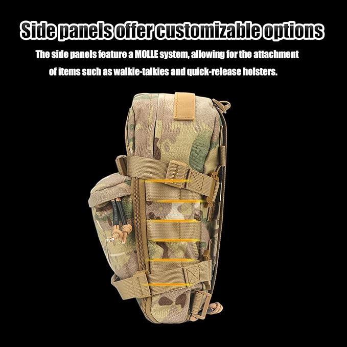 Tactical Small MOLLE Hydration Pack Lightweight Waterproof Outdoor Water Bladder Carrier Pack for Hunting Camping Cycling