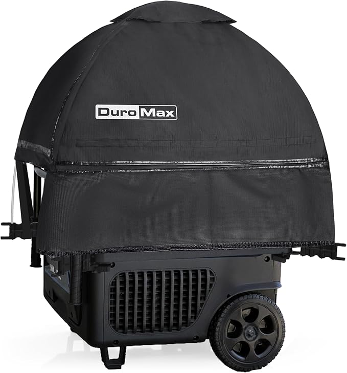DuroMax DMX-GTV Inverter Generator Running Cover – Weatherproof Vinyl Canopy for Inverter Generators Fire- &amp Wind-Resistant Universal Fit Protection