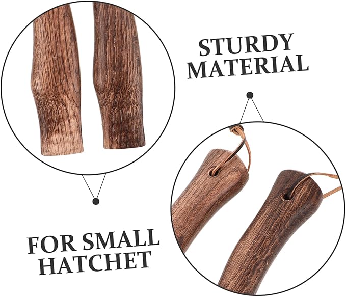 2pcs Wooden Hatchet Handle Ergonomic Grip for Axe Replacement Construction for Camp and Outdoor Use Easy Installation and Comfortable Design