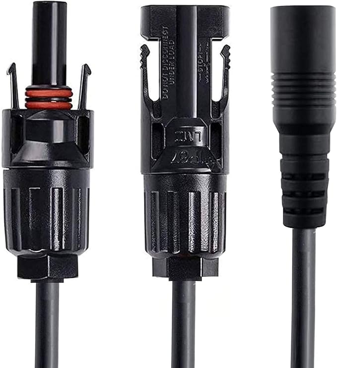 ACOPOWER HY-AS-FD8MM DC 8mm Female to Solar Connector Adapter Black