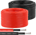 Solar Panel Wire 8 AWG(10mm²) - Solar Extension Cable 200Ft Black &amp 200Ft Red 8 Gauge Tinned Copper PV Wire for Outdoor Automotive RV Solar Panel Boat Marine (Black+Red)