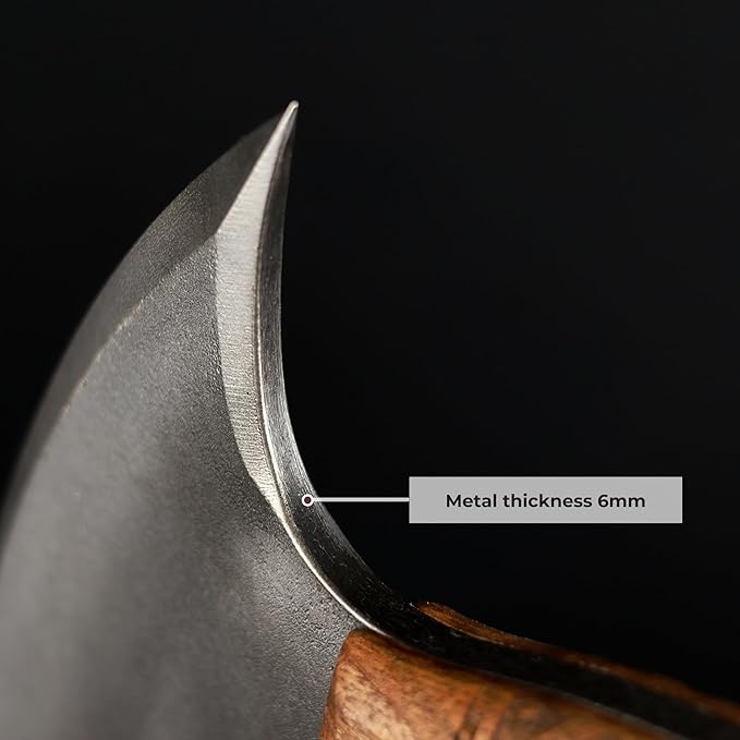 AncientSmithy Tomahawk Axe - Handmade Tactical Tomahawk Hatchet - Full Tang Combat Axe for Military Camping and Outdoor Activities (Hawk with Leather Sheath)