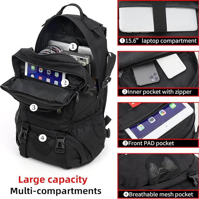 Camo BackpackSmall Tactical Backpack for outdoorMilitary Teen Boys Backpacks for School 30L