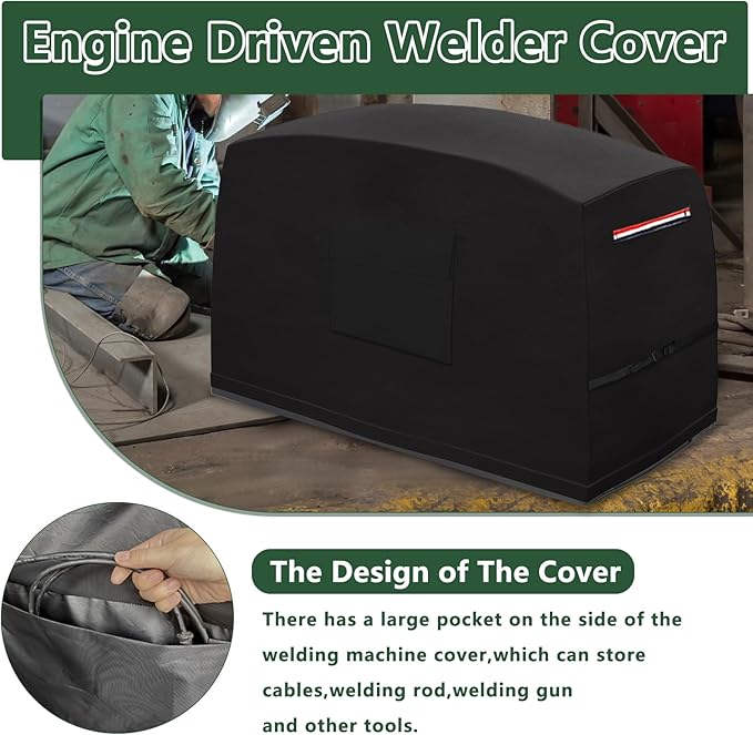 Waterproof Engine Welder Generator Cover for Ranger GXT Series WelderEngine Driven Welder Cover with Plush LinnerAll Weather Protection Black