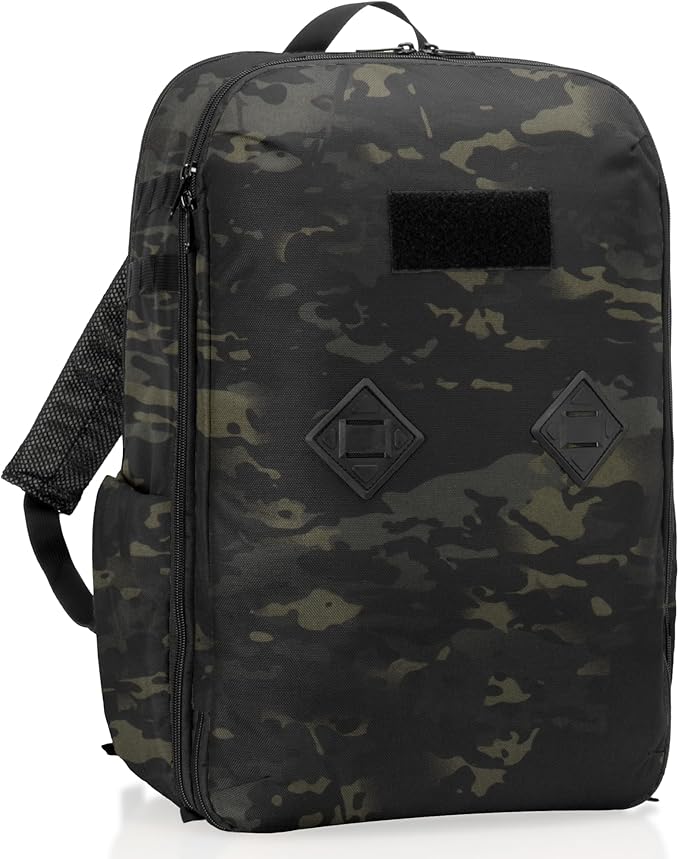 Xtreme Sight Line ~ Faraday Laptop Backpack Carry On ~ Signal Blocking Travel Backpack with RFID Protection Fits 16 Laptop with Removable Faraday Sleeve ~ 1000D Nylon/Spacer Mesh ~ Midnight MultiCam