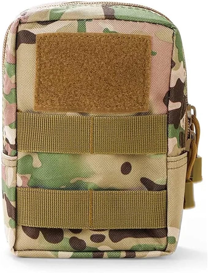 Tactical Molle Pouch Waist Fanny Pack Mobile Phone Pouch Multi-Purpose Utility Tool Pouch Carabiner Hunting Accessories(Cp)
