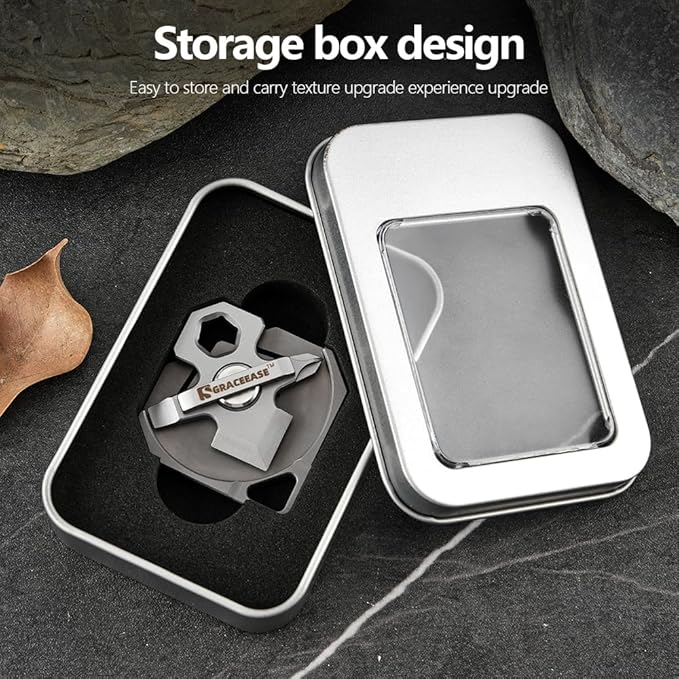 Titanium alloy EDC multi-function tool four-in-one including unpacking knife screwdriver M8 board handle and other functions outdoor multi-function tool Daily wear and wear