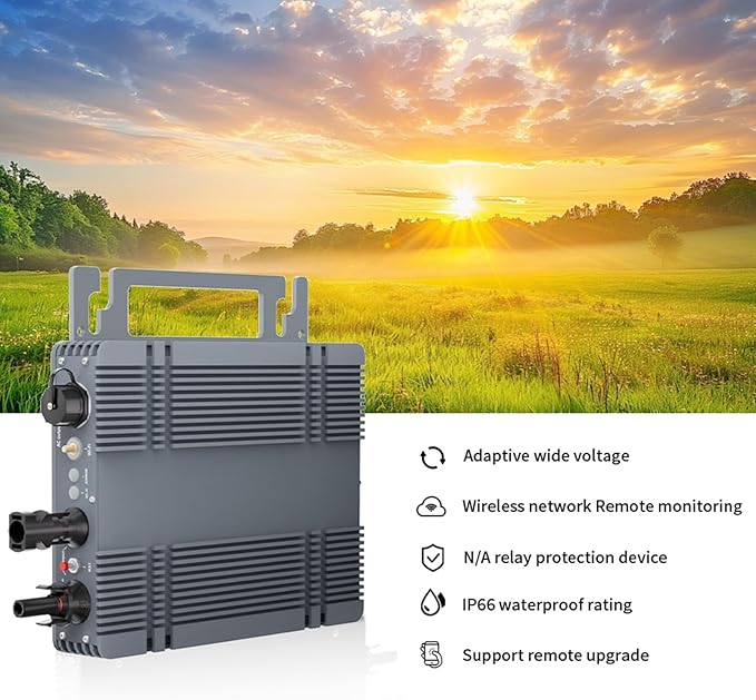 Grid Tie Solar Power Inverter 550W APP Control Single Phase Solar Grid Tie Micro Inverter Remote Monitoring and Control Solar Grid Micro Inverter