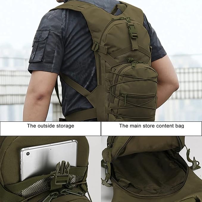 liuwei Military Molle Tactical BackpackOutdoor Travel 15L Waterproof Oxford MOLLE Army Backpack Breathable daypack Bag for Climbing Trekking Hiking SportsKhaki
