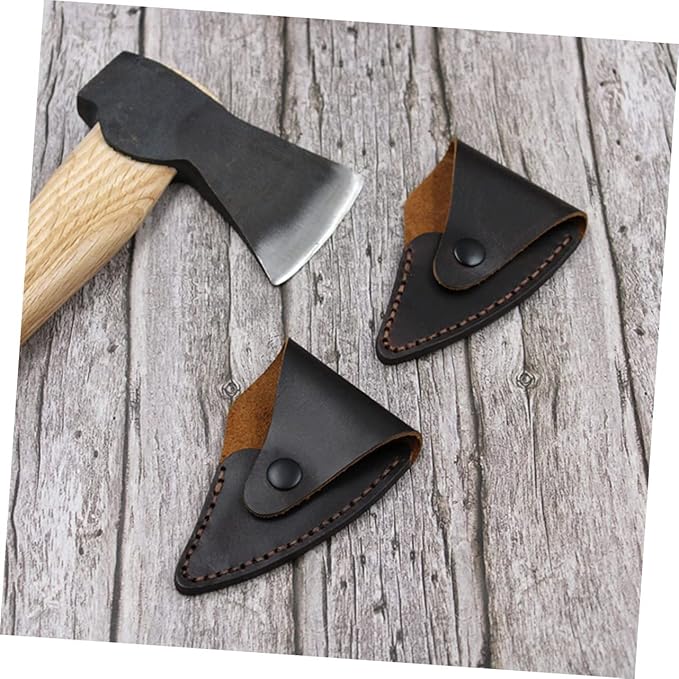 Yardwe 2pcs Replacement Hatchet Cover Portable Protective Case Foraxes Outdoor Gear Leather Sleeve Scratch Decorative Cover for Outdoor Activities