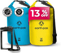 Earth Pak Waterproof Dry Bag - Roll Top Waterproof Backpack Sack (30L Light Blue &amp 30L Yellow)