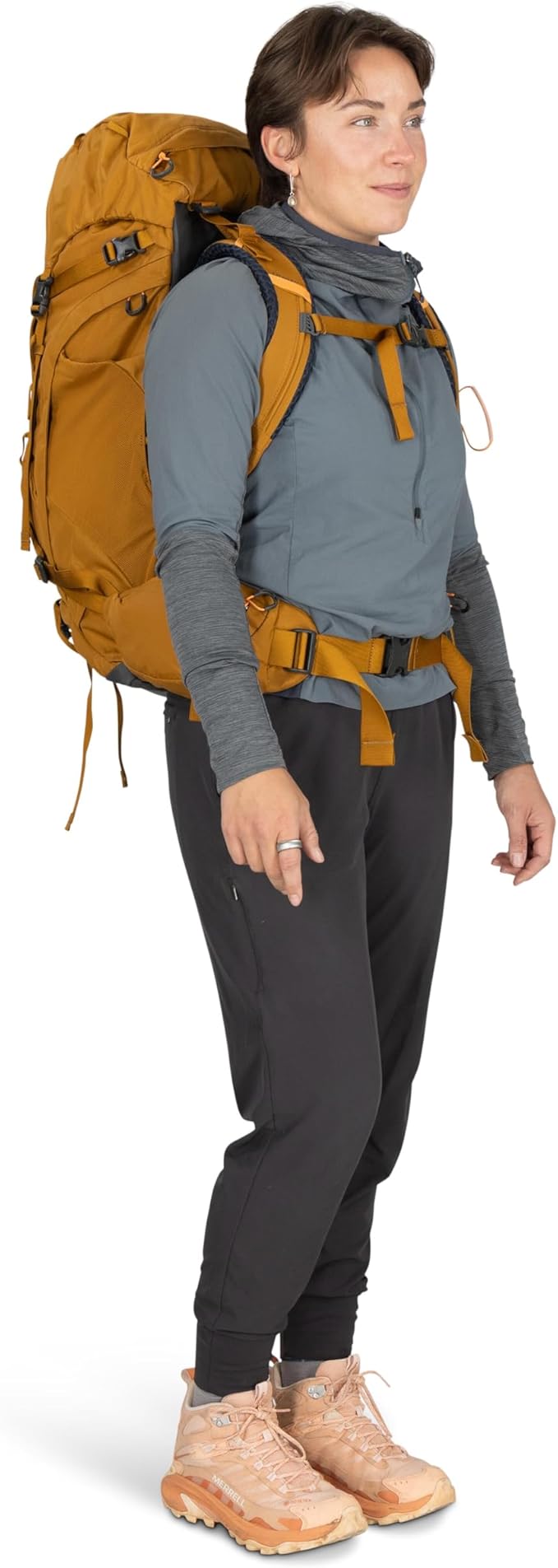 Osprey Kyte 38L Women's Backpacking Backpack - Hiking &amp Camping Bag with Waterproof Raincover Barley Brown X-Small/Small