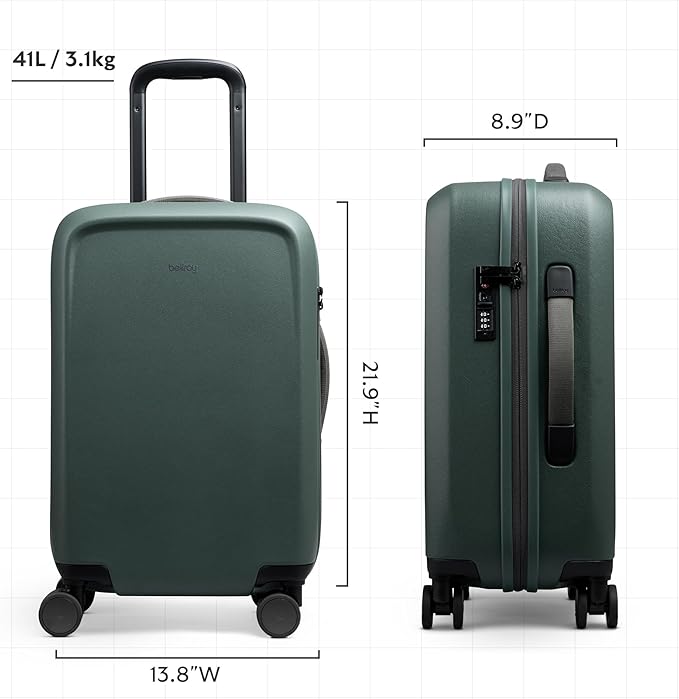 Bellroy Transit Carry-On (41L carry-on luggage with hard shell and removable packing cells) - Everglade