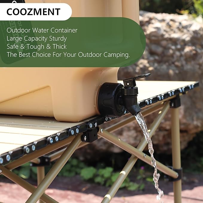 3.2 Gallon/5 Gallon Water Containers with Spigot BPA Free Water Jug Military Green Water Tank Multifunction Water Storage Containers for Camping Outdoor HikingEmergency Stroage
